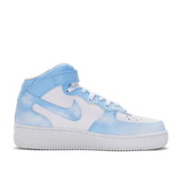 Custom Air Force 1 Mid Light Blue Blooming White