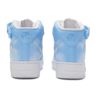 Custom Air Force 1 Mid Light Blue Blooming White