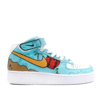 Custom Air Force 1 Mid Blue Sky Brown Beach Coconut