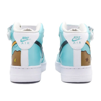 Custom Air Force 1 Mid Blue Sky Brown Beach Coconut