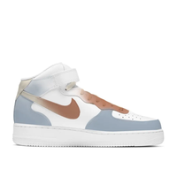 Custom Air Force 1 Mid Brown Gray White