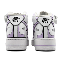 Custom Air Force 1 Mid Purple White Black Line