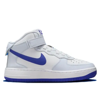 Custom Air Force 1 Mid Dark Blue Swoosh Gray