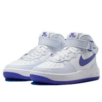 Custom Air Force 1 Mid Dark Blue Swoosh Gray