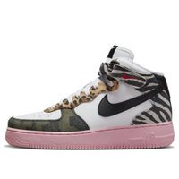 Custom Air Force 1 Mid Stripe Black White Leopard