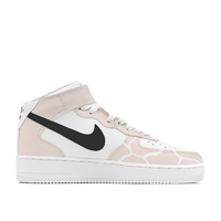 Custom Air Force 1 Mid Pink White Stripe Black Cartoon Dragon