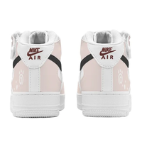 Custom Air Force 1 Mid Pink White Stripe Black Cartoon Dragon