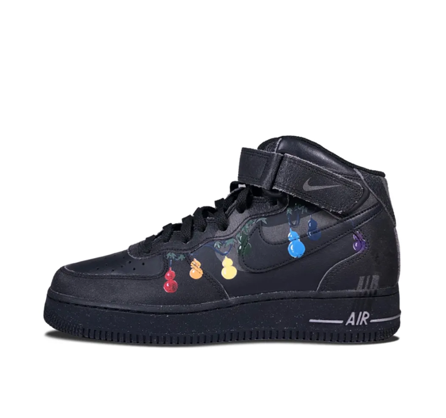 Custom Air Force 1 Mid Black 7 Calabash Brothers