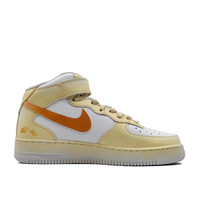 Custom Air Force 1 Mid  Ginkgo Leaf Light Yellow Orange Swoosh