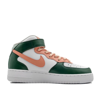 Custom Air Force 1 Mid Light Pink Swoosh Green