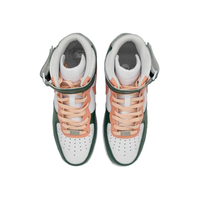 Custom Air Force 1 Mid Light Pink Swoosh Green