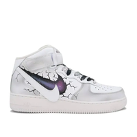 Custom Air Force 1 Mid Fragmentation Purple Slanted Swoosh