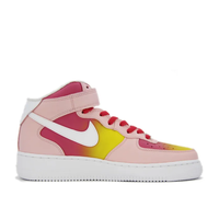 Custom Air Force 1 Mid Dark Light Pink Heart Bubble