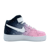 Custom Air Force 1 Mid Pink Gray Gradient Spot