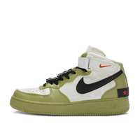 Custom Air Force 1 Mid Grass Green Black Swoosh