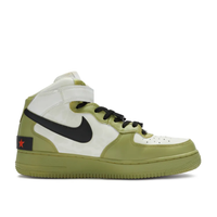 Custom Air Force 1 Mid Grass Green Black Swoosh