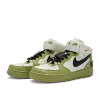 Custom Air Force 1 Mid Grass Green Black Swoosh