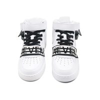 Custom Air Force 1 Mid White Stripe Black Font Bag