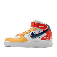 Custom Air Force 1 Mid Firework Orange Red