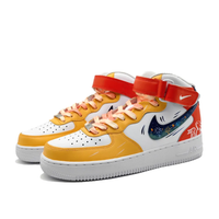 Custom Air Force 1 Mid Firework Orange Red