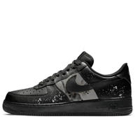 Custom Air Force 1 Low Black Gray Bubble