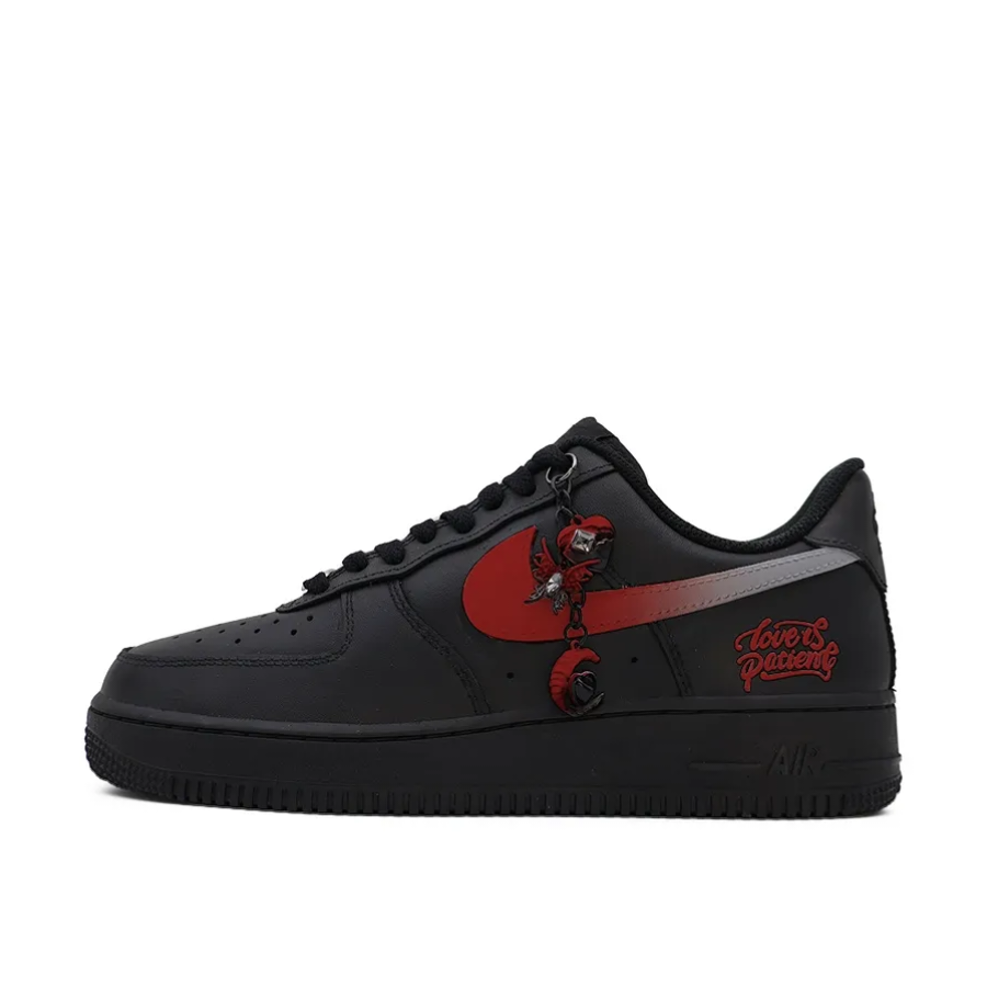 Custom Air Force 1 Low Red Black