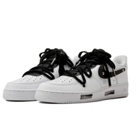 Custom Air Force 1 Low Extra Lace Black Swoosh White