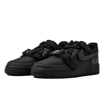 Custom Air Force 1 Low Extra Lace All Black Stripe