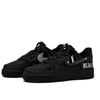 Custom Air Force 1 Low Extra Black Lace White Black Font