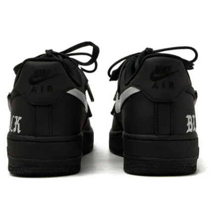 Custom Air Force 1 Low Extra Black Lace White Black Font