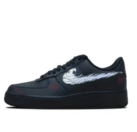 Custom Air Force 1 Low Extra Lace Black White Red Dandelion