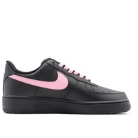 Custom Air Force 1 Low Pink Swoosh Black Heart Pattern