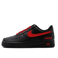 Custom Air Force 1 Low Red Swoosh Black Free Font