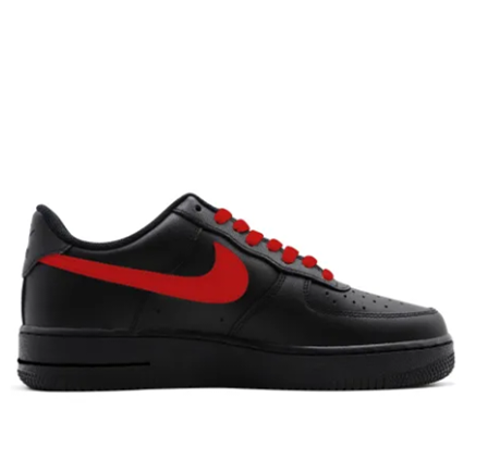 Custom Air Force 1 Low Red Swoosh Black Free Font