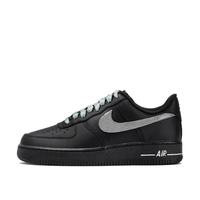 Custom Air Force 1 Low Sliver Lace Swoosh Black