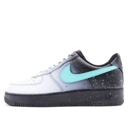 Custom Air Force 1 Low Gray White Gradient Blue Swoosh