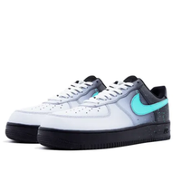 Custom Air Force 1 Low Gray White Gradient Blue Swoosh