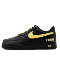 Custom Air Force 1 Low Black Gold Swoosh Free Font