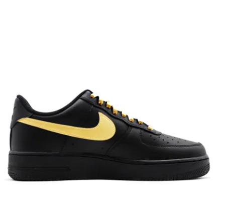 Custom Air Force 1 Low Black Gold Swoosh Free Font