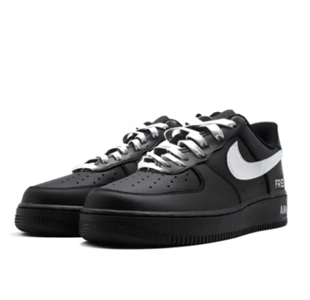 Custom Air Force 1 Low Black Sliver Swoosh Free Font