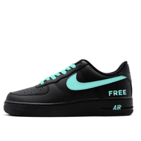 Custom Air Force 1 Low Blue Swoosh Black Free Font