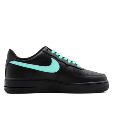 Custom Air Force 1 Low Blue Swoosh Black Free Font