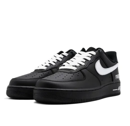 Custom Air Force 1 Low Black White Swoosh Free Font