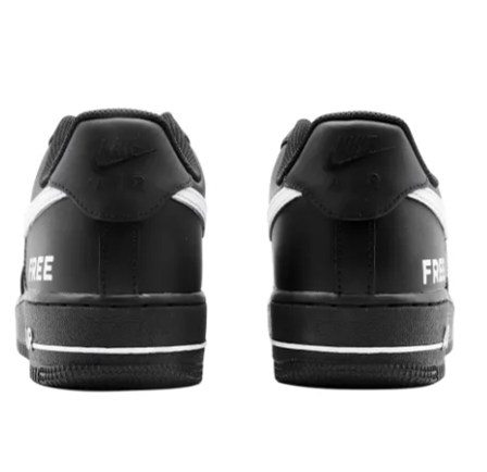 Custom Air Force 1 Low Black White Swoosh Free Font