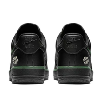 Custom Air Force 1 Low Black Green Swoosh Font Stay Safe