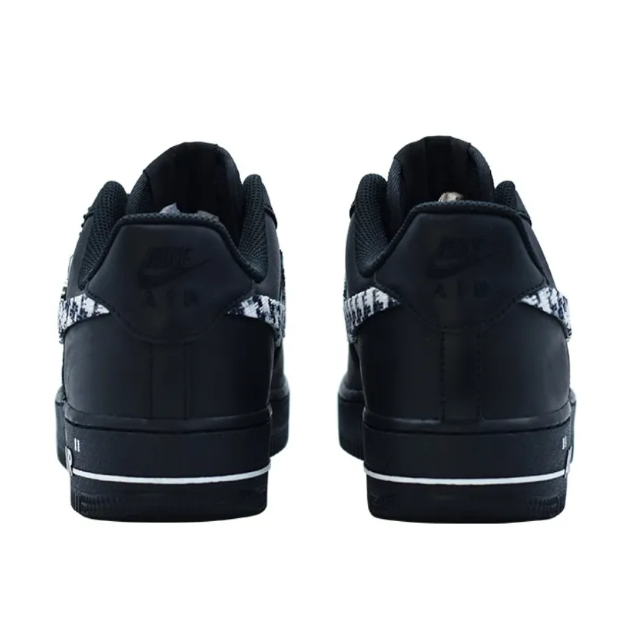 Custom Air Force 1 Low Black White Grid Patch