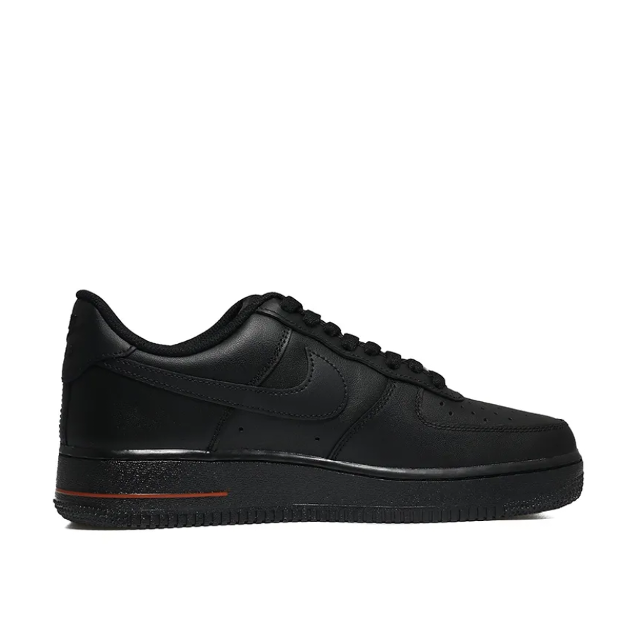 Custom Air Force 1 Low Fire Swoosh Black White Font