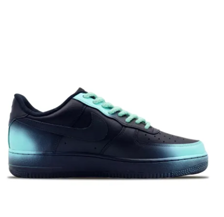 Custom Air Force 1 Low Blue Black Blooming