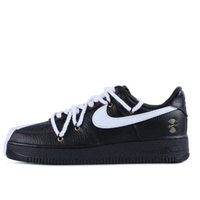 Custom Air Force 1 Low Extra White Lace Swoosh Black