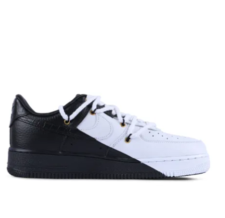 Custom Air Force 1 Low Extra White Lace Swoosh Black